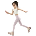 thumbnail image 4 of Youth Girls' Athletic Leggings Kids High Waist Dance Workout Running Casual Yoga Pant Workout Active Dance Tights for Toddler 3-12 Years, 4 of 9