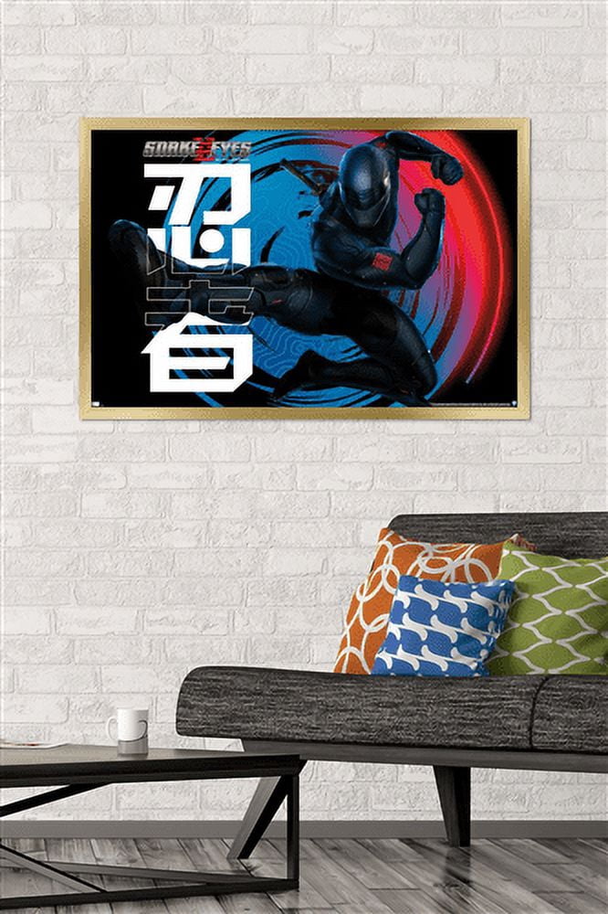 G.I. Joe: Snake Eyes - Kick Wall Poster, 22.375" x 34", Framed