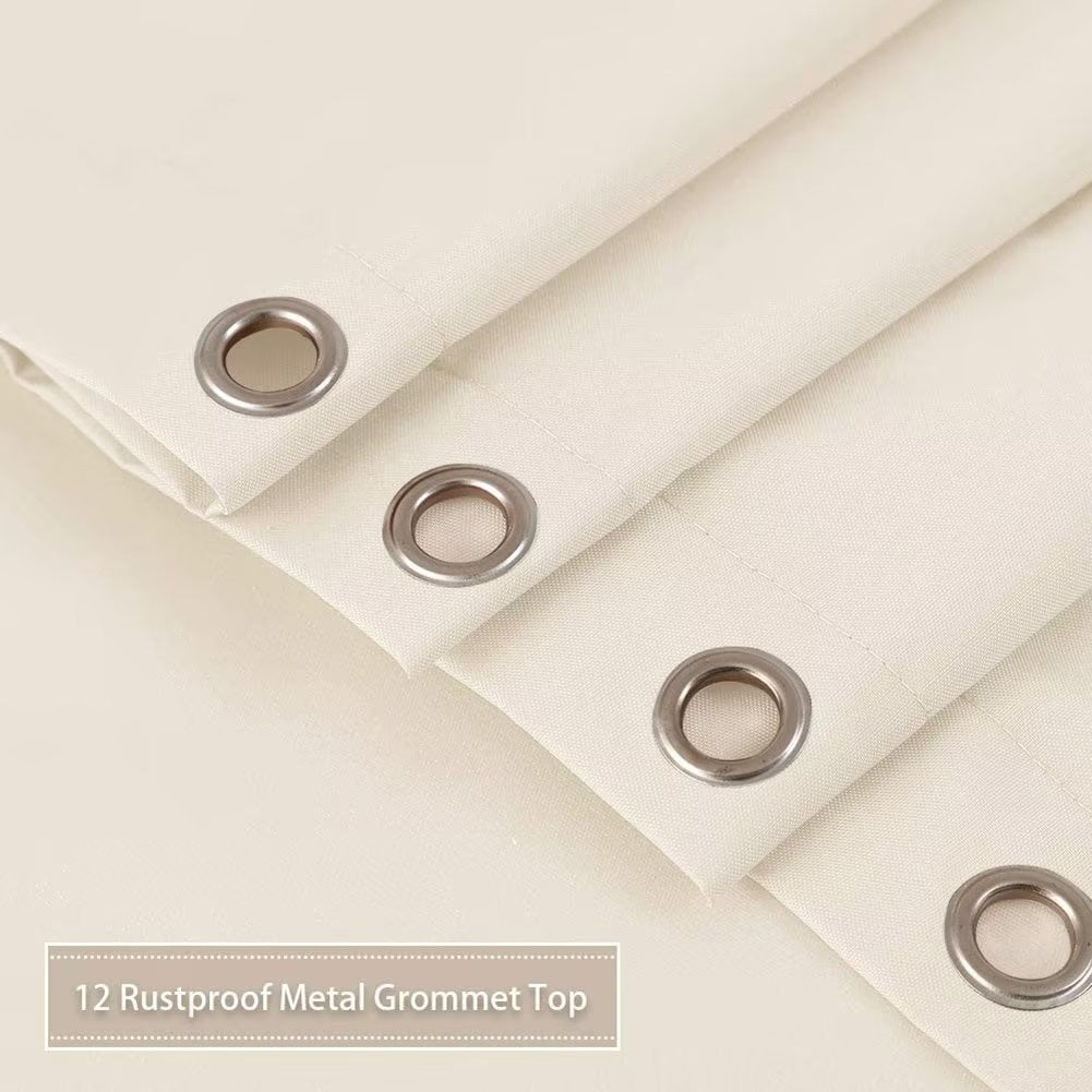 Yiwa Grey Shower Curtain Liner, 72 x 72 inch, Fabric Shower Liner with Magnets