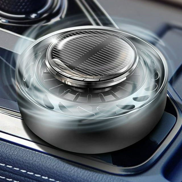 Ambientador y difusor de aromaterapia para coche con energía solar | Clip giratorio para rejilla de ventilación | Difusor de aceites esenciales para vehículos