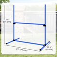 thumbnail image 2 of Adjustable Dog Agility Jump Set - Blue, 4-Bar Training Kit for Obedience & Exercise - Portable Pet Equipment for Backyard & Indoor Use - 39" x 25.6" x 37", 2 of 7
