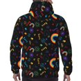 thumbnail image 7 of Pofeuu Cartoon Pride Lgbt Print Mens Casual Hooded Collar Drawstring Hoodies Pullover Sweatshirts Casual Long Sleeve Shirts-XX-Large, 7 of 7