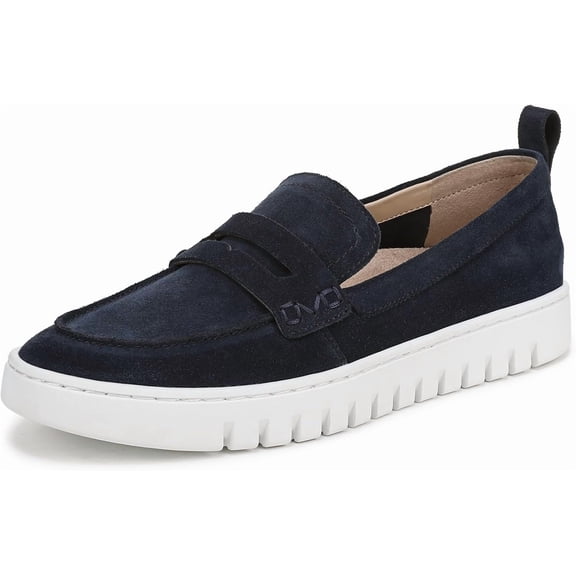 Vionic Women's Uptown Loafer Navy / White Suede Shoes