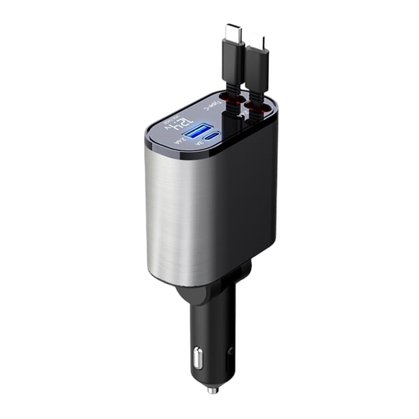 Cargador Rápido para Automóvil FLhrweasw 120W Adaptador 4 en 1