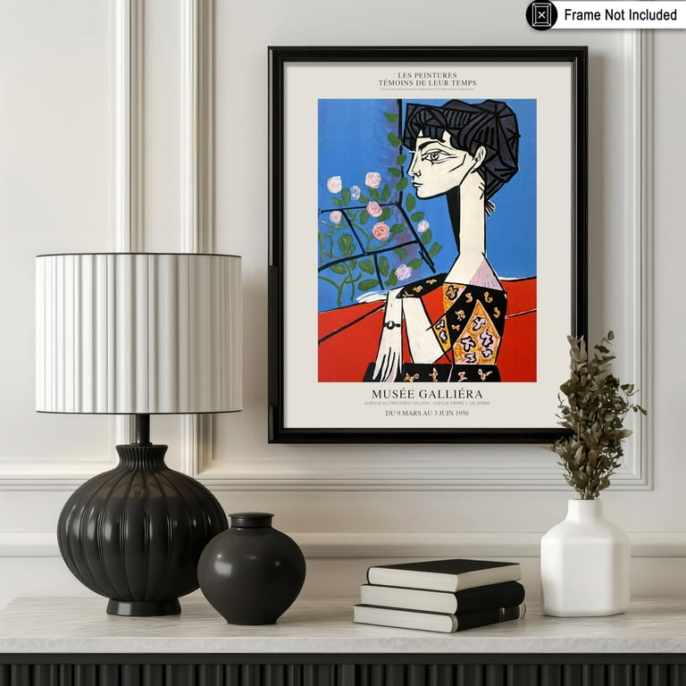 Vintage Framed 1956 Picasso Art Print Vintage Framed 1956 Picasso Art Print