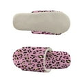 thumbnail image 5 of COEQINE Leopard Print Pink Yellow Home Slippers Women Cozy Open Toe House Shoes Lightweight Slip On Bedroom Slippers Cute Women Footwear Indoor Home Slides Winter Sandals for Guest, 38-39, 5 of 7