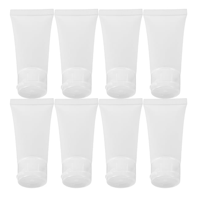 tubos rellenables para viaje, para champú, loción y crema. Botellas de plástico portátiles y a prueba de fugas de 20 ml.