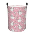 thumbnail image 6 of Picia Rabbit And Flower Large Laundry Basket, Waterproof, Freestanding Laundry Hamper, Collapsible Tall Clothes Hamper with Extended Handles-, 6 of 8