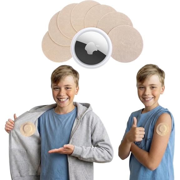 Airtag Sticker - Compatible with Apple Airtag, Airtag Holder for Kids, Luggage, Clothing (Skin-Colored, 25-Pack)