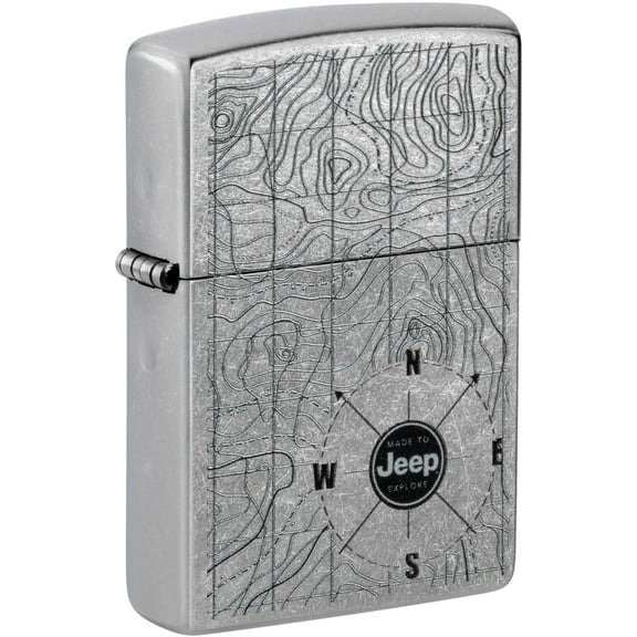 Zippo 48765 Jeep with Topographical Map Motif Windproof Lighter