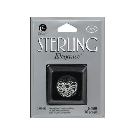 Cousin Sterling Elegance Closed Jump Ring 6mm 16pc