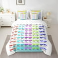 thumbnail image 2 of Homewish Numbers Alphabet 7-Piece Bedding Comforter Set,Educational Learning King Bedding Sets,Learning Time Bed Sheets For Girls Boys,Breathable Home Decor Reversible, 2 of 8