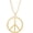 gold, variant on Peace Sign Pendant 1960s 1970s Necklace Chain Link Adjustable Necklace Inspirational Gift Wish Card Jewelry for Women Men Friend