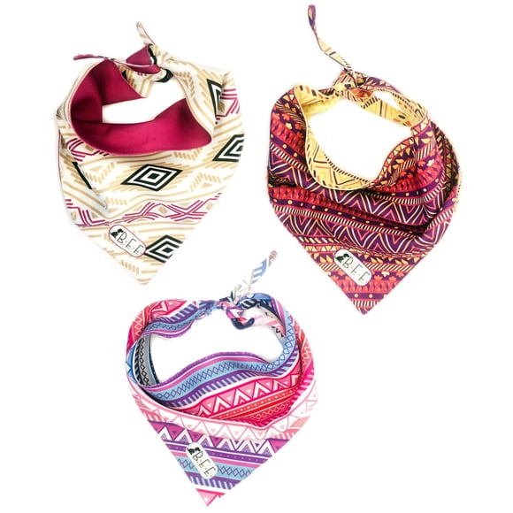 Bandanas para perros BFF set de 3 piezas talla grande Boho