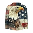thumbnail image 4 of SELONE Fourth of July Print Button down Shirts for Women Tops Collared Long Sleeve Clothes Patriotic Graphic Wear, 4 of 5