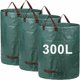 thumbnail image 1 of Heavy Duty 3x300L Garden Waste Bags with Handles, Waterproof Reusable, Compatible with Outdoor Use, 1 of 5