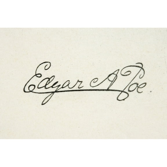 Posterazzi DPI1839567 Signature of Edgar Allan Poe 1809 To 1849 American Writer Poster Print, 17 x 11