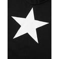 thumbnail image 5 of hirigin Women Trendy T-Shirt, Vintage Star Print V Neck Long Sleeve Relax Fit Casual Tops for Females, Black/Gray/White/Green, 5 of 9