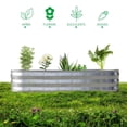 thumbnail image 4 of LIALEX 2 Pack Raised Garden Bed Kit for Vegetables Flower Galvanized Metal Planter Boxs Designed for Easy DIY and Cleaning Not Twist Or Rot, 4 of 6