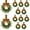 Khaki Color, variant on JEWLALO 12 Pcs 9'' Small Christmas Kitchen Cabinet Wreaths with Plaid Bow Ribbon, Mini Hanging Christmas Wreath, Artificial Greenery Wreath for Front Door Porch Wall Window (Red Velvet Color)