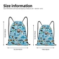 thumbnail image 2 of Saiise Animal Pirate Pattern Sports Drawstring Backpack - String Swim Gym Bag with Wet Proof Pocket for Women&Men-Small, 2 of 6