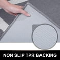 thumbnail image 4 of XICEN Tapis de Porte Intérieur, 20x32, Tapis d'Entrée Antidérapant Absorbant Résistant à la Saleté, Lavable à la Machine, Profil Bas, Tapis d'Entrée Intérieur pour Vestibule, Gris, 4 of 6