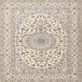 thumbnail image 1 of Ahgly Company Indoor Square Traditional Vanilla Gold Medallion Area Rugs, 4' Square, 1 of 6