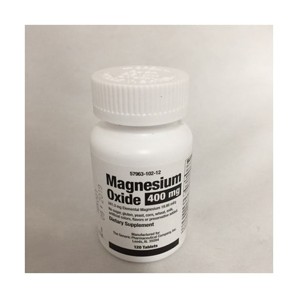 Generic Pharma Magnesium Oxide 400mg Tablets, 120ct