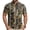 Coffee, variant on Mens Cycling Jersey Cycling Shirt Short Sleeve Bike Riding Shirt, Primal Camouflage Printed Pattern, 1/4 Zip Activewear with 3 Rear Pockets Moisture Wicking Breathable Quick Dry Biking Shirt