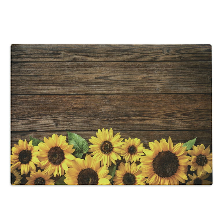 Sunflowers wood charcuterie board