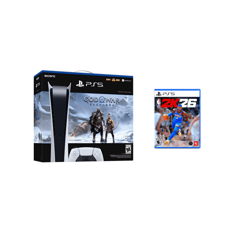 Sony _PS5 Digital Edition – Includes God of War Ragnarök Bundle + NBA 2K2 Physical Game