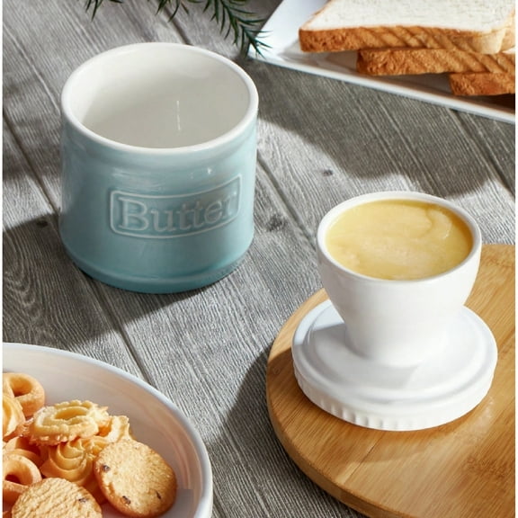 1pc Ceramic Butter Crock, Countertop Butter Keeper & Saver With Lid, Ideal Kitchen Storage Accessory