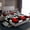 Black Grey Red, variant on Feelyou Christmas Snowman Bed Sheets, Winter Wonderland Landscape King Sheets, Xmas Flower Sheet Set, Microfiber Bedroom Decor, 4pcs