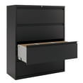 thumbnail image 5 of Hirsh Pro 42 inch Wide 4 Drawer Metal Lateral File Cabinet for Home and Office, Holds Letter, Legal and A4 Hanging Folders, Black, 5 of 6