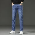thumbnail image 3 of Men's Jeans Slim Fit Stretch Denim Pants Straight Leg, 3 of 5