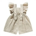 thumbnail image 5 of WIBACKER 6M-3T Infant Baby Girl Ruffled Sleeveless Romper Casual Summer Jumpsuit Cotton Linen Clothes, 5 of 13