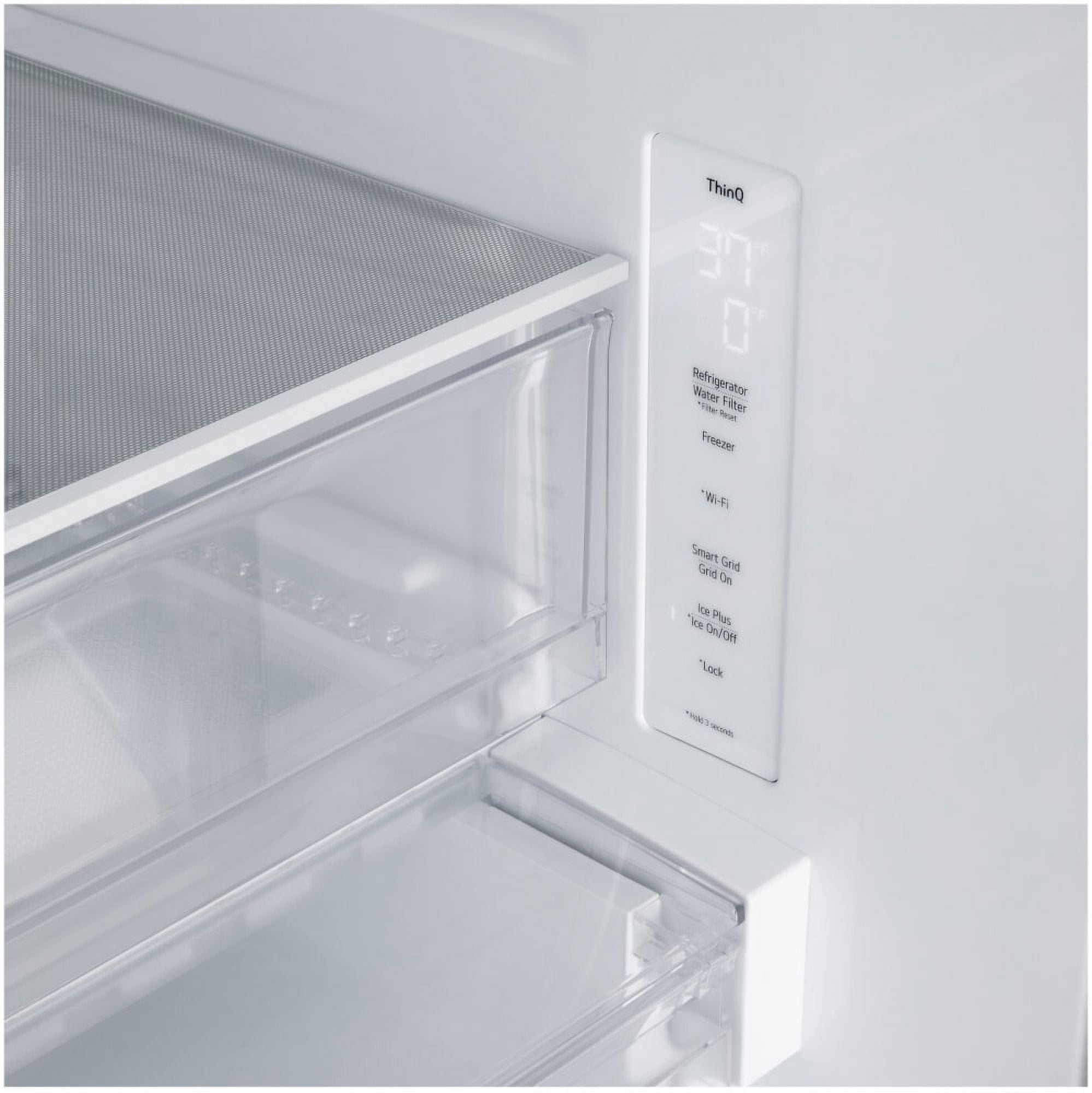 LG Counter Depth French Three Door Refrigerator, Silver