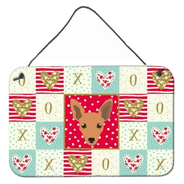 Carolines Treasures CK5221DS812 Miniature Pinscher Love Wall or Door Hanging Prints 8x12 multicolor