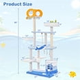 thumbnail image 3 of Demi Bonn 66" Cute Cat Tree Tower for Indoor Cats, Ocean World Cat Condo with Sisal Scratching Posts, Plush Perches, Kitten Cat Tree Tower Activity Center, Blue, 3 of 8
