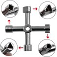 thumbnail image 4 of 1 piece multifunctional utility wrench 4 points universal water meter wrench electrical cabinet wrench elevator water meter electrical cabinet valve, 4 of 5