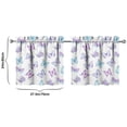 thumbnail image 4 of Set of 2 Butterfly Lovers Caf Curtains - 27.5x24 Inch Short Curtains for Kitchen, Tropical Floral Design, Semi-Sheer Fabric & Easy Care Rod Pocket Window Panels, 4 of 4