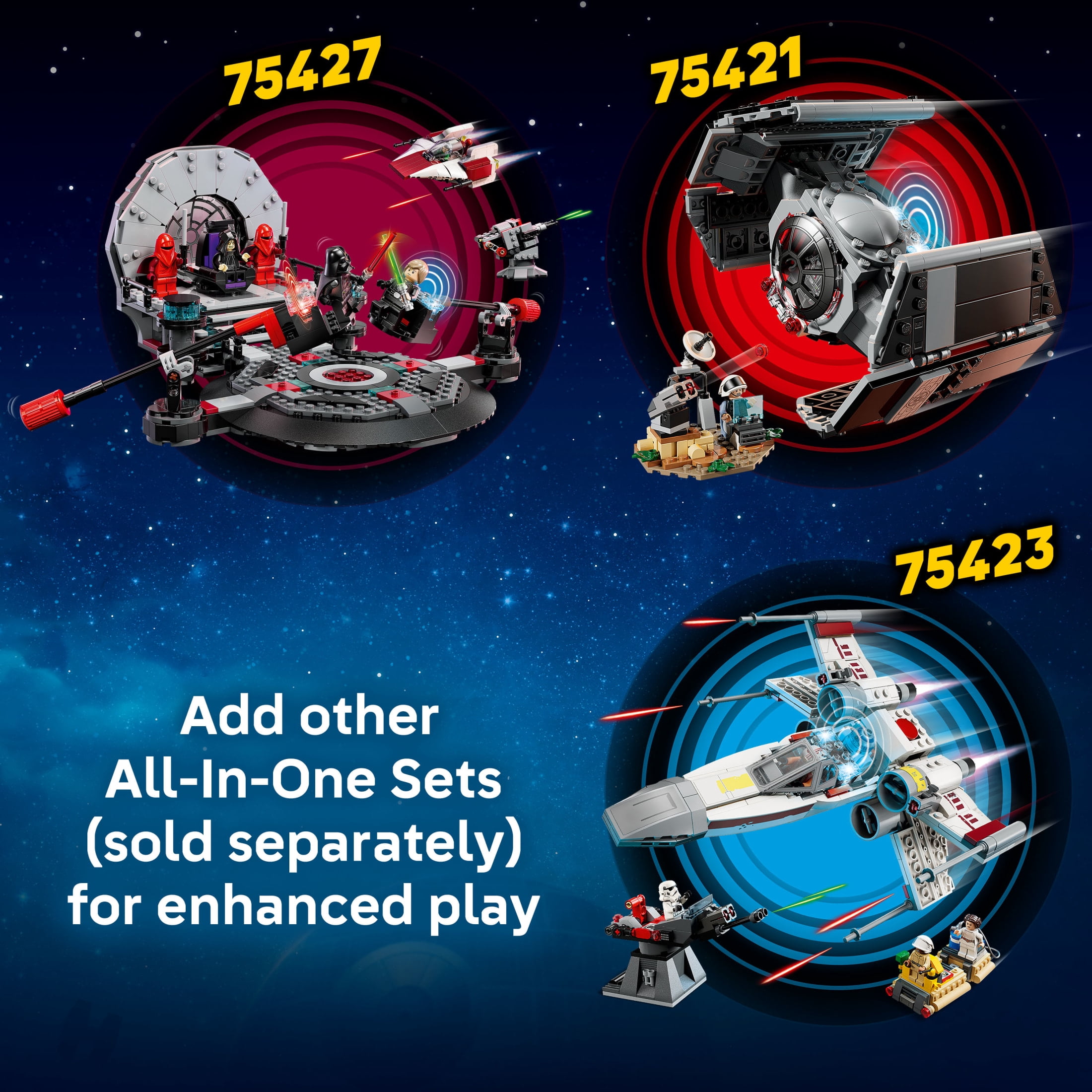 LEGO Star Wars SMART Play: Darth Vader’s TIE Fighter Interactive Building Toy - All-In-One Set - Reacts to How You Move and Play with a SMART Brick - Gift for Boys, Girls and Kids Ages 8+ - 75421