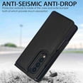 thumbnail image 6 of Dteck for Samsung Galaxy Z Fold 3 Wallet Case with 6 Credit Card Slots and S-Pen Slot,RFID Blocking Multi Card Function Magnetic Clasp Kickstand for Man Women, Black, 6 of 7