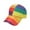 Orange, variant on GDREDA Mens Cap Men's And Women's Colorful Striped Shade Sun Hat Rainbow Baseball Cap Sports Cap,Orange