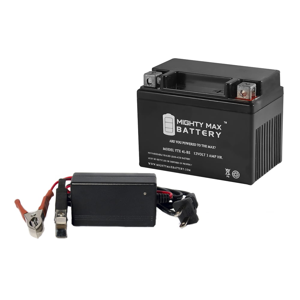 YTX4L-BS Battery for Power Sport + 12V 1Amp Charger by Mighty Max Battery