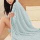 thumbnail image 4 of Toalla de Baño de Forro Polar Grueso para Adultos | Suave y Absorbente | Toalla Envolvente de Secado Rápido para La Ducha | 170 X 90 Cm | Azul Celeste, 4 of 6