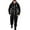 Z1-1-Black, variant on CHENge Mens Hooded Jumpsuit Full Zip Up Onesie Work Coverall Rompers Plus Size One Piece Overalls Jogging Suit with Pockets