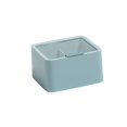 thumbnail image 2 of Caja De Algodón De Plástico Caja organizadora de plástico azul para maquillaje con tapa, doble compartimento para lápiz labial y bastoncillos desmaquillantes (1 pieza). Rkxzt, 2 of 8
