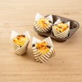 thumbnail image 6 of Panificio 3.5 oz White Paper Striped Tulip Baking Cup - Greaseproof - 3 1/4" x 3 1/4" x 3 1/4" - 500 count box, 6 of 8