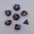 thumbnail image 2 of 7x Polyhedral Dices Smooth D4-D20 for entertainment toys Math Teaching Bar Table Board Games Dark Red Blue, 2 of 7